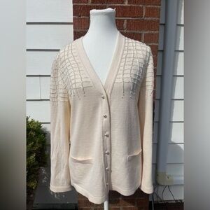 Escada Vintage Cardigan. Couple beads discoloured